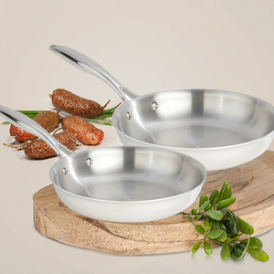 Sartén de Acero Inoxidable SS430 OEM, Juego de Utensilios de Cocina <span class=keywords><strong>con</strong></span> Tapa de Vidrio, Compatible <span class=keywords><strong>con</strong></span> Inducción, para Uso en Cocinas de Hotel - Product Image 3