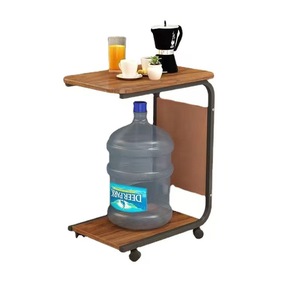 Table d'appoint mobile en forme de C avec étagère de rangement, table d'appoint pour canapé, salon, chambre à coucher - Product Image 1