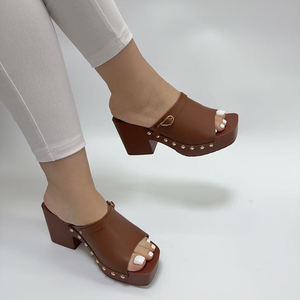 Y 37-42 Nuovi <span class=keywords><strong>Sandali</strong></span> da Donna <span class=keywords><strong>con</strong></span> Plateau, Tacco Grosso Borchiato, Punta Aperta, Alla Moda per Esterni - Product Image 4