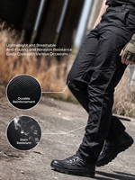 Pantalon cargo tactique streetwear pour homme, multi-poches, taille US, style hip-hop, noir