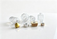 Nuevo Diseño Decorativo y Lujoso, Botella Difusora de Vidrio Transparente de 110ml, 150ml, 200ml, 250ml, Frasco de Perfume en Relieve Vacío