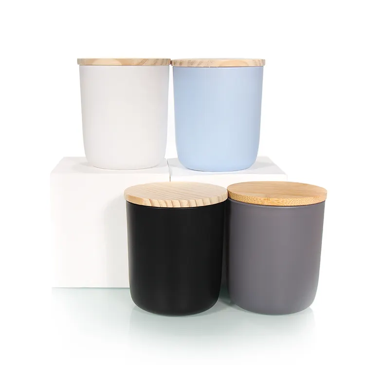 Caixa de vidro para velas de cera de soja, design personalizado