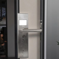 Serrure antivol intelligente pour portes en verre, aluminium et acier avec déverrouillage par clé et réseau IP, stockage cloud