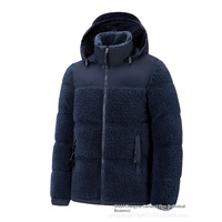 Nouvelle Doudoune d'Hiver Homme 2026 Doublée Velours, Épaisse et Chaude, Anti-Froid, à Capuche, Réversible, Style Sportif, pour le Commerce Transfrontalier