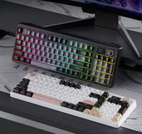 Acer OKW222 Clavier de jeu sans fil Membrane triple mode Bouton multifonctionnel Affichage numérique rétroéclairé couleur Longue