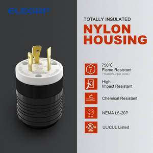 L6-20P נעילת תקע 3 חוט גנרטור 20 Amp Heavy Duty טוויסט נעילה מתאם טוויסט נעילת תקעים - Product Image 2