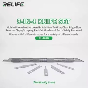 Relife-Juego de cuchillos de CPU 8 en 1 para reparación de placa base IC, grado Industrial, mantenimiento de teléfono, con pegamento, hoja tallada de bisturí - Product Image 2