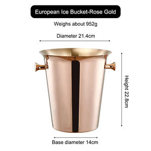 DEWEISI Seau à glace <span class=keywords><strong>5l</strong></span> avec support pour bar Fêtes Extérieur Seau à glace en acier inoxydable personnalisé - Product Image 6