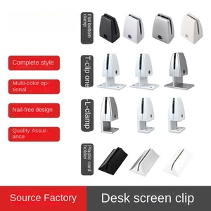 Station en alliage d'aluminium étendue déflecteur bureau cloison pince poste de travail support d'écran panneau équipement de Distribution d'énergie - Product Image 2