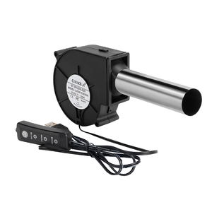 Souffleur <span class=keywords><strong>d</strong></span>'<span class=keywords><strong>air</strong></span> USB à vitesse variable, alimentation directe usine, pour allumage de brasero extérieur, barbecue, poêle à bois, portable, fonctionnant sur batterie externe - Product Image 1