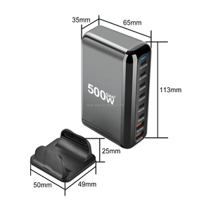 500W gan bán buôn đa phổ tường anh mạnh mẽ hoàn thành điện thoại di động USB sạc nhanh Adapter Loại C điện thoại di động sạc cắm - Product Image 6