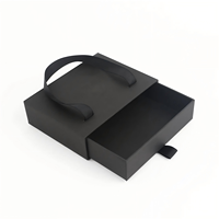 Boîtes cadeaux en carton rigide portable haut de gamme avec logo personnalisé, pour emballages de perruques, avec tiroir coulissant et poignée en ruban