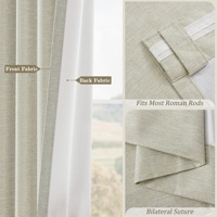 Rideaux et cantonnières extra longs ignifuges pour hôtels et salons à plafonds hauts, style moderne, 100% polyester, haute occultation