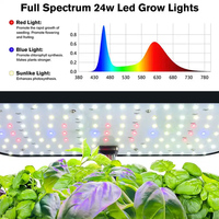 Système hydroponique à spectre complet réglable en hauteur pour la culture des plantes Kit de dosettes de culture d'herbes de jardin intelligentes 12 trous avec minuterie automatique