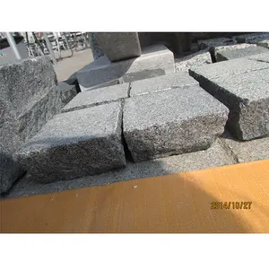 Piedra de pavimentación de granito gris G654, patio trasero o camino de patio frontal, acabado flameado, parte superior plana, adoquín, piedra