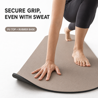 Tapis de yoga chaud en caoutchouc PU qualité studio 183x68cm 4.5mm, extrémités arrondies forme capsule, antidérapant, absorption de la transpiration, logo personnalisé, fabricant en gros