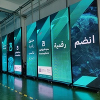 Support d'affichage LED, écran publicitaire numérique mince, P2.5/P3, sur pied, contrôlé par WiFi, intérieur, haute luminosité