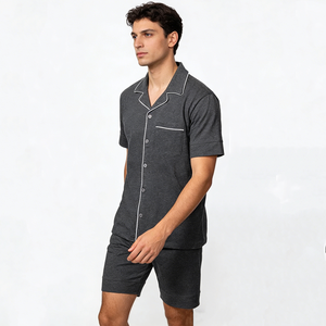 Conjuntos de Pijamas de Bambú Beefey para <span class=keywords><strong>Hombre</strong></span>, Ropa de Dormir Personalizada de Manga Corta, Pijamas Ecológicos para <span class=keywords><strong>Hombre</strong></span> - Product Image 2