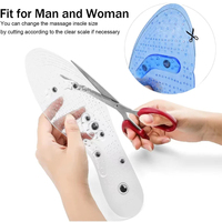 Semelles magnétiques d'acupression en gel avec soutien de la voûte plantaire, amortissantes, pour massage des pieds, perte de poids et soulagement par réflexologie