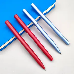 Reginfield özel üçgen koni üst varil basit yenilik paslanmaz çelik ağır Metal tükenmez kalem özel logo roller kalem