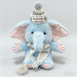 Nuovo Portachiavi Creativo a Forma di Elefante in Peluche 2026, Simpatica Bambola in Cotone PP, Ornamento per Borsa Regalo, Macchina Artiglio - Product Image 5