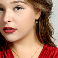 Mode 18K Verguld Fruit Oorbellen Ananas Populaire Hoepel Oorbel Accessoires Voor Vrouwen