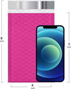 Tùy chỉnh biểu tượng phân hủy sinh học màu đen hot Hồng đóng gói vận chuyển bong bóng không khí độn bọc phong bì Poly bong bóng bưu phẩm số lượng lớn Túi - Product Image 2