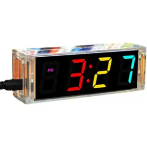 diy clock kit digital tube temperature alarm week display 51 MCU DS1302 diy electronic kit soldering subjest assembly