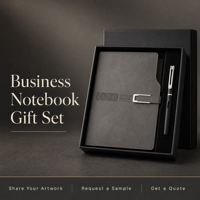Coffret cadeau personnalisé carnet A5 et stylo, ensemble journal à couverture rigide en cuir PU pour l'image de marque d'entreprise