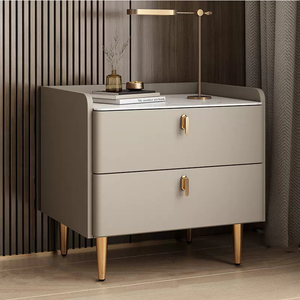Mesita de Noche Inteligente Moderna con Carga Inalámbrica y Almacenamiento Seguro Oculto para Decoración de Dormitorios Contemporáneos - Product Image 1