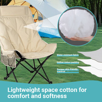 Chaise de camping pliante portable en métal au design moderne avec dossier pour les voyages en plein air Parc de jardin Barbecue Parcs de camping