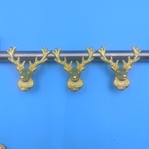 Zinc Alloy Deer Head Furniture Handle <b>Cabinet</b> Hardware Novelty Shape <b>Rustic</b> Design Durable Drawer Wardrobe Knob - Product Image 2