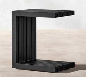 كراسي الاستلقاء على الشمس على الطراز البسيط سرير شمسي رائع مع طاولة فندق شاطئ مقاوم للماء فيلا ألومنيوم سرير نهاري - Product Image 5