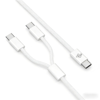 Câble USB tressé en nylon tendance 2-en-1 USB-C vers USB-C/8 broches 60W/27W 3A à charge rapide pour iPhone Samsung Huawei