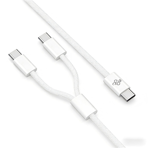 <span class=keywords><strong>สาย</strong></span> USB-C USB แบบ<span class=keywords><strong>2</strong></span>-in-1เป็น USB-C/8Pin 60W/27W ที่ชาร์จเร็ว3A ไนลอนสำหรับ <span class=keywords><strong>iPhone</strong></span> Samsung Huawei - Product Image 2