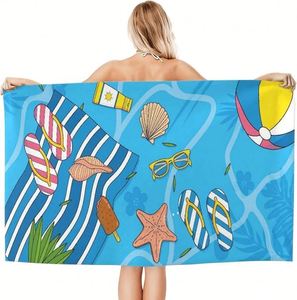 Toalla de Playa de Algodón con Impresión Digital Personalizada de Gran Tamaño en Oferta - Product Image 2