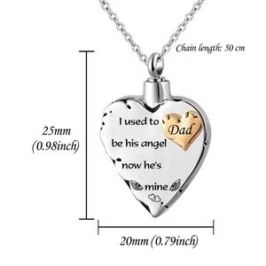 Yo solía ser su ángulo. 12 piezas de piedra Memorial cremación Collar para mamá papá alas de Ángel cenizas urna colgante - Product Image 2