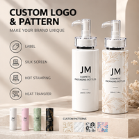Bouteilles de lotion en plastique HDPE blanc avec logo personnalisé, 100/200/250/300/500 ml, blanches pour l'emballage de gel douche et de shampoing