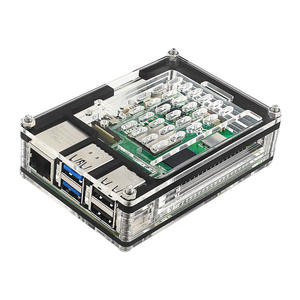 Aismartlink Raspberry <span class=keywords><strong>Pi</strong></span> 5 Carcasa de disipación de calor acrílica de 9 capas Compatible con <span class=keywords><strong>Pi</strong></span> 5/5B, compatible con enfriador activo Enfriador oficial - Product Image 1