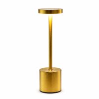 Lampe de table LED sans fil en métal, moderne, rechargeable, à intensité variable par toucher, portable, pour bureau, décoration de chambre de luxe, protection des yeux