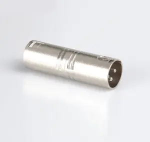 Zinklegering Silver Xlr 3Pin Male Naar 3Pin Mannelijke Microfoon Lijn Adapter Pluggen