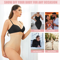 Tanga moldeadora sin costuras para mujer, bragas con control de barriga, levantador de glúteos acolchado, ropa interior potenciadora de cadera, pantalones cortos