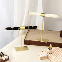 Expositor de Joyería Metálico al por Mayor para Mostrador, Soporte para Anillos y Pulseras para Escaparates de Tiendas, Estante de Microfibra para Collares y Colgantes