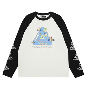 Camiseta de Algodón Puro de Corte Holgado Antiarrugas con Estampado de Dibujos Animados y Bordado a Mano de la Reina <span class=keywords><strong>ViVi</strong></span> de la Marca de Moda 25SS, Edición Correcta - Product Image 5