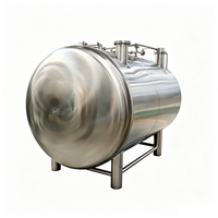 Réservoir horizontal Brite Tank 15BBL empilable multicouche en acier inoxydable 304 pour équipement brasserie, prêt pour le CIP