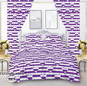 Dệt may nhà mới bộ đồ giường thiết kế 100% Polyester Vải <span class=keywords><strong>Comforter</strong></span> bộ sang trọng bộ đồ giường bộ 7 cái - Product Image 1