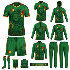 2026 26 14e Édition Maillot de <span class=keywords><strong>football</strong></span> et short de survêtement de l'équipe nationale camerounaise, ensemble complet - Product Image 2