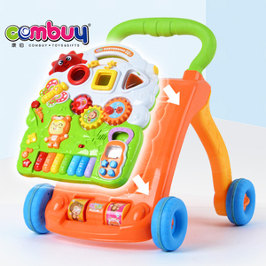 Chariot trotteur électrique d'apprentissage pour bébé avec jouets musicaux piano et biberon - Product Image 2