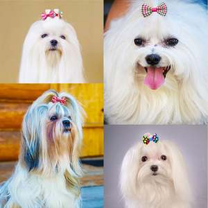 Accesorios de Lujo para el Pelo de Mascotas Estilo Princesa: Lazo Elegante de Plástico y Tela con Estampado Sólido de Aves y Animales para Gatos y Perros - Ideal para Verano - Product Image 4