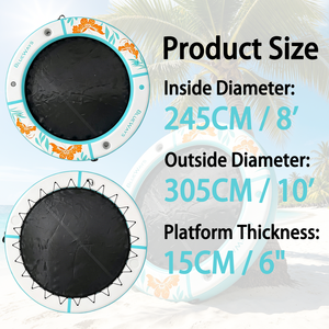 Plateforme flottante gonflable professionnelle en maille, tapis d'île aquatique de 305 cm avec <span class=keywords><strong>pompe</strong></span> à double <span class=keywords><strong>action</strong></span> et sac <span class=keywords><strong>pour</strong></span> lac et mer - Product Image 3